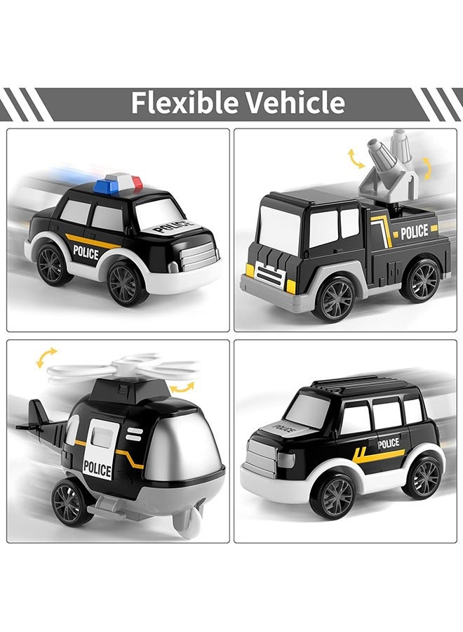 DURKU Police Truck Car Transport Toy Set for 3+ Year Old Boys, Light and Sound Toddler Gift - Image 4