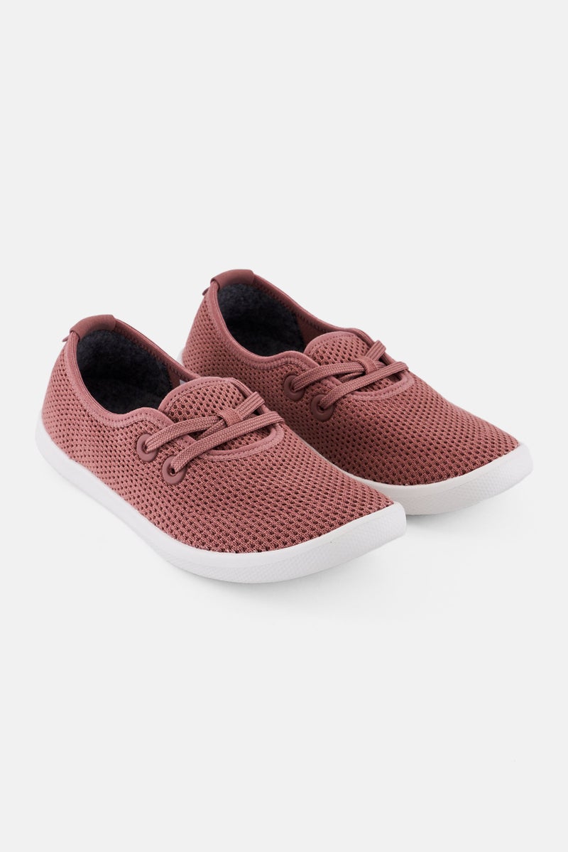 Allbirds Women Tree Skippers Lace Up Running Shoes, Dark Mauve - Image 1