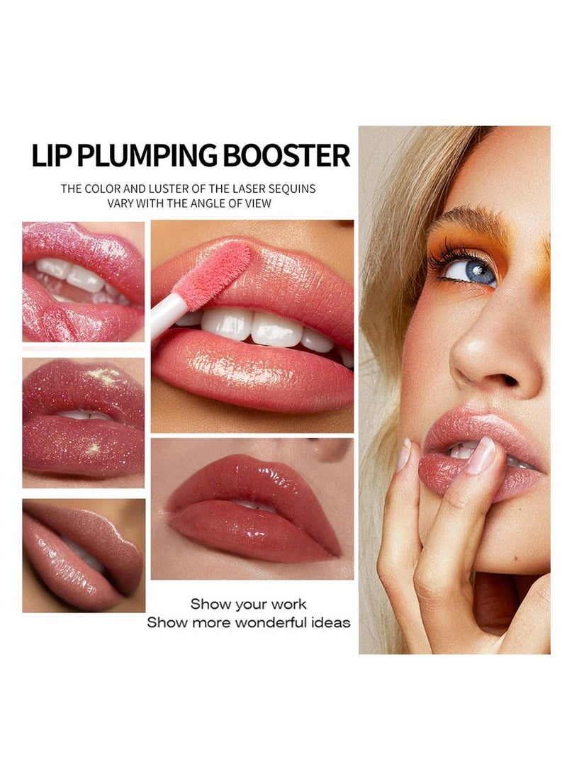 6 PCS Long Lasting Lip Oil Light Lipgloss Set, Glitter Liquid Lip Gloss, Non Sticky, Hydrating Lip Oils With a High Shine Glossy Finish - Image 4