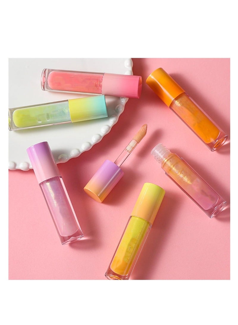6 PCS Long Lasting Lip Oil Light Lipgloss Set, Glitter Liquid Lip Gloss, Non Sticky, Hydrating Lip Oils With a High Shine Glossy Finish - Image 5