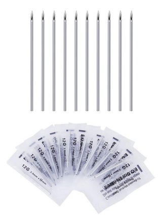 100PCS Body Piercing Needles, 12G Disposable Sterile Stainless Steel Piercing Needles for Ear Nose Navel Belly Nipple Tongue Lip Piercing - pzsku/Z3771E28AEFEBC4AD5765Z/45/_/1713411659/48637006-b883-40bc-98f8-1d0fb8f0e44e