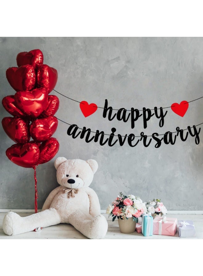 RTYY Happy Anniversary Banner, Anniversary Party Decorations,2.45m Long for Anniversary Celebration Wedding Anniversary Engagement , Romantic Decor - Image 5