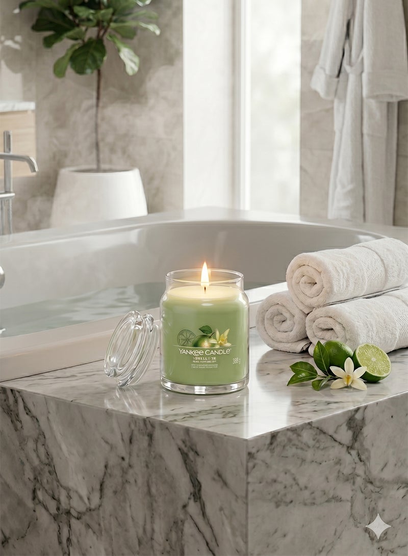YANKEE CANDLE شمعة يانكي كاندل فانيليا ليمون متوسطة الحجم - Image 4