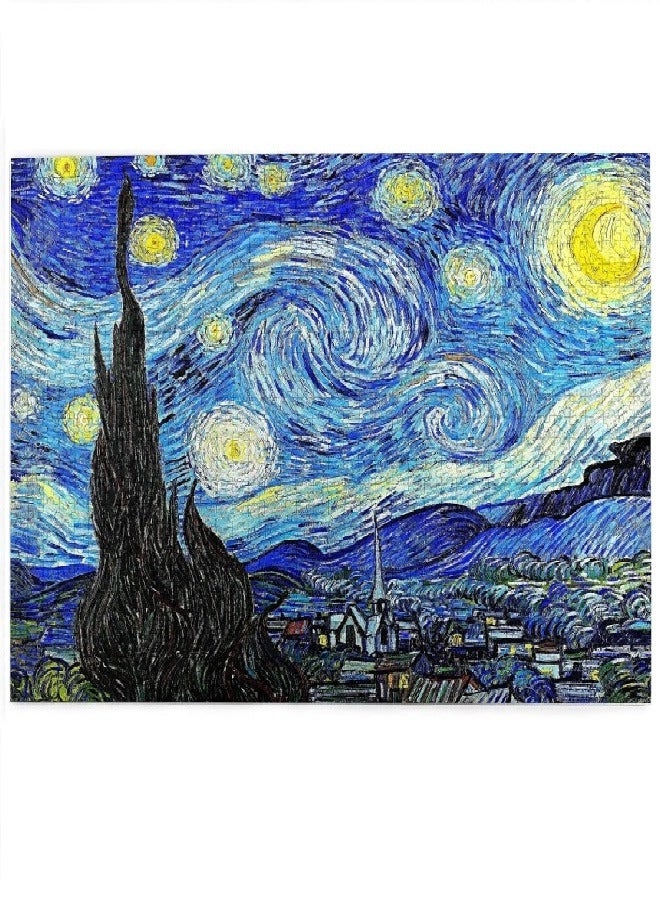 Jigsaw Puzzles 1000 Piece Van Gogh Starry Sky Oil Painting Intellective Game - Image 1