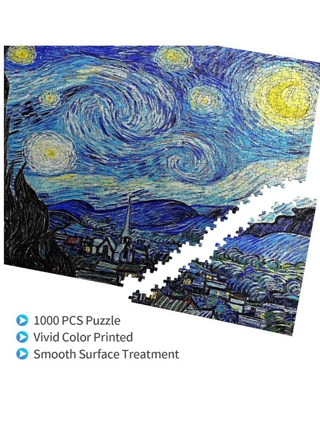 Jigsaw Puzzles 1000 Piece Van Gogh Starry Sky Oil Painting Intellective Game - Image 3
