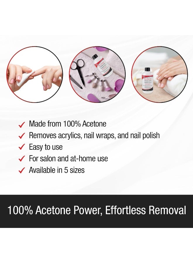 SuperNail مزيل طلاء الأظافر أسيتون نقي سوبر نيل، 8 أونصة سائلة - Image 4