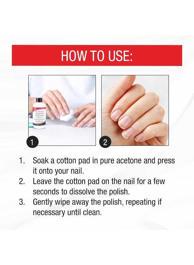 SuperNail مزيل طلاء الأظافر أسيتون نقي سوبر نيل، 8 أونصة سائلة - Image 5