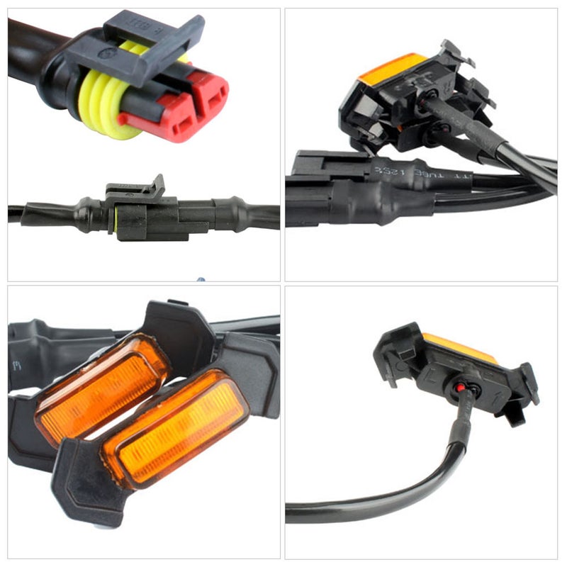 4 Pcs Amber Grille Lights with Fuse Front Grille Lighting for Car - Image 3