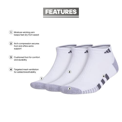 Adidas Cushioned Low Cut Socks athletic fit with arch compression (3-Pair) - Image 2