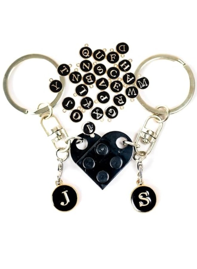Heart-shaped key ring series, specially designed for couples, suitable for friends, Valentine's Day and Christmas, a complete gift for couples, from A to Z. - Image 1