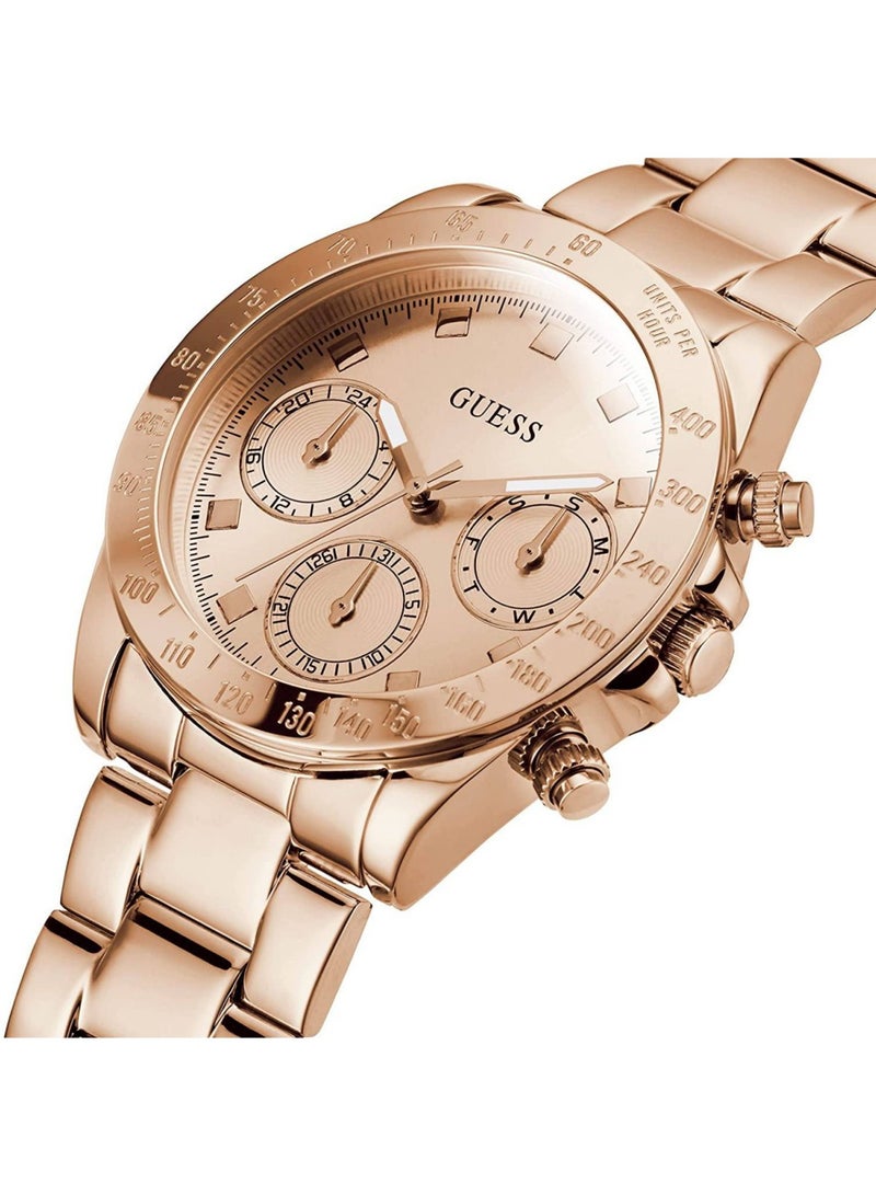 GUESS Women Eclipse Analog Quartz Rose Gold Stainless Steel Band Watch GW0314L3 - 38mm - Image 2