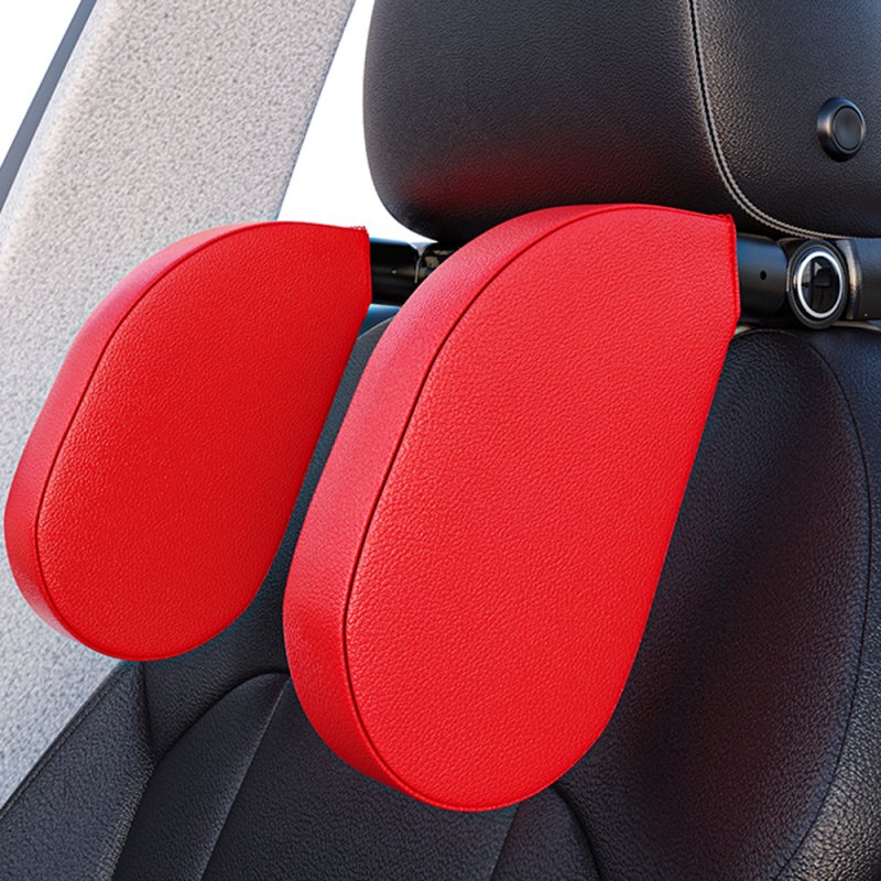 Car Headrest Pillow Memory Foam Head Neck Support Pillow Height & Width Adjustable Sleeping Headrest with Hook for Kids and Adults - Image 2