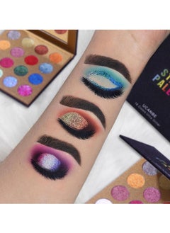 Ucanbe UCANBE 16 Color Diamond Shine Eyeshadow Palette for Dazzling Metallic Stage Looks  - Image 2