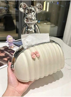 Elegant tissue box with bow decorated handbag with zipper for easy use and storage of tissues. - pzsku/Z3772541BF1798E94B9C0Z/45/_/1737310114/a06517cb-2578-4ad6-82c9-d8f221ee54c1