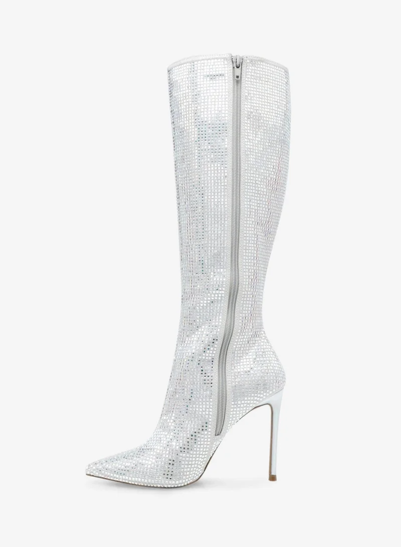 ستيف مادن Steve madden vibrant silver women's boots