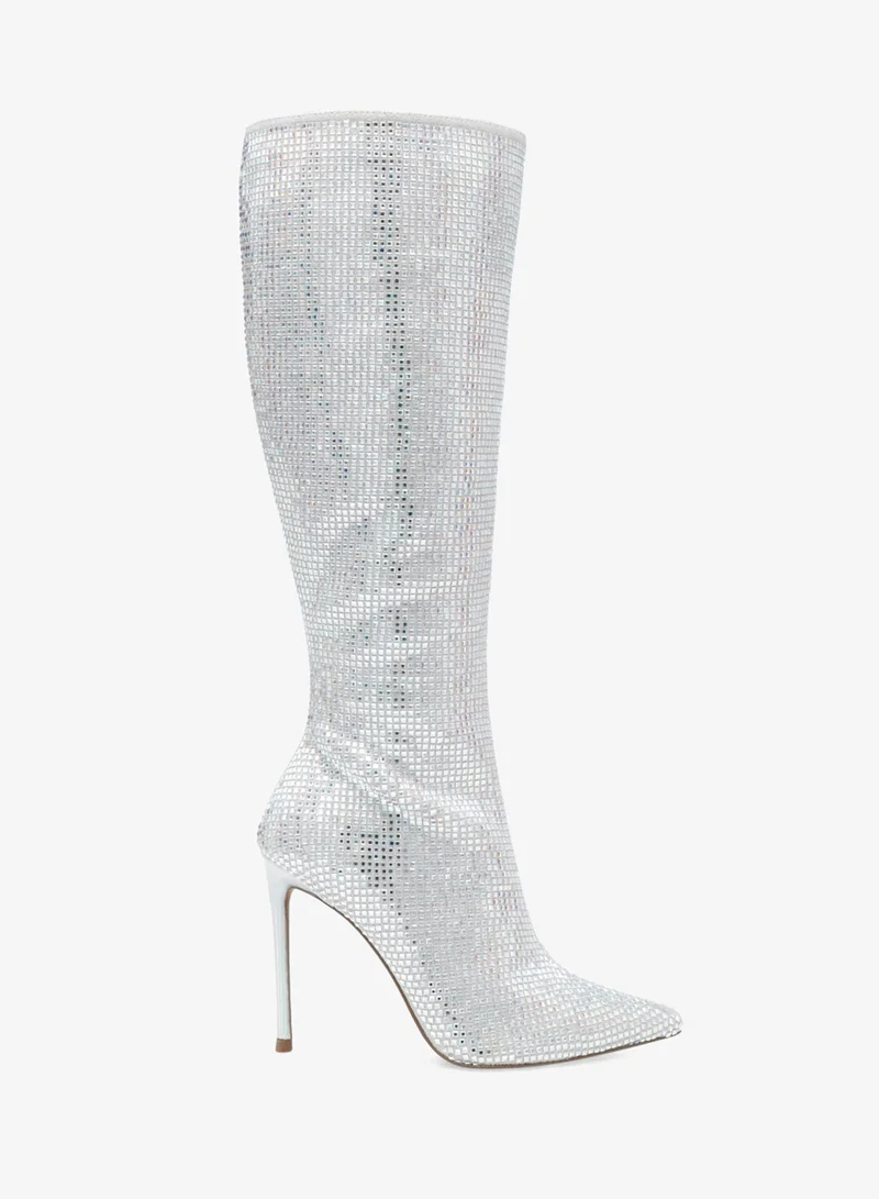 Steve madden vibrant silver women's boots