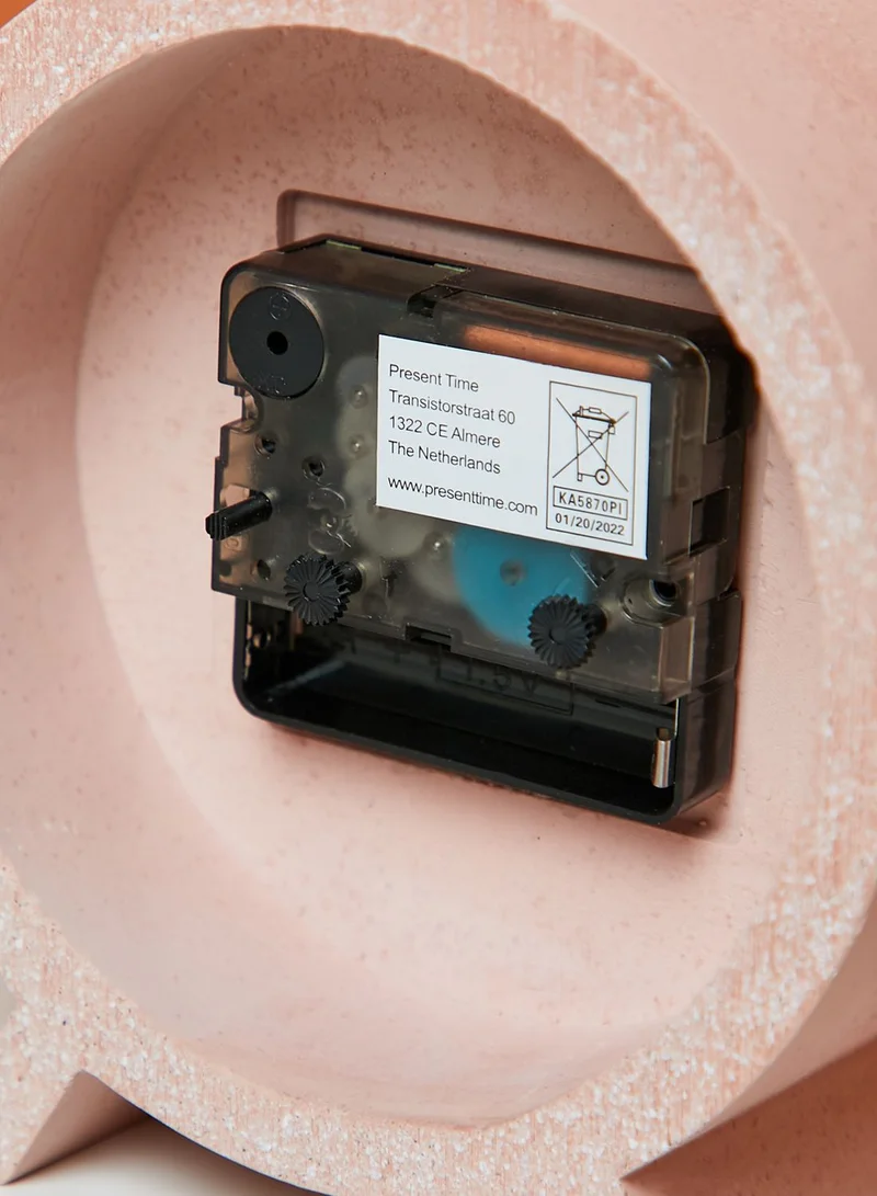 Karlsson Pink Honeycomb Concrete Alarm Clock