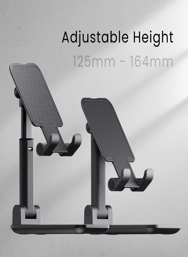 Ambrane Multipurpose Tabletop Mobile Stand | Adjustable Angle & Height| Universal Holder for iPhone, Samsung, OnePlus & All Smartphones | Portable, Anti-Skid | for Home, Office, Bed & Gifting (Black) - Image 5
