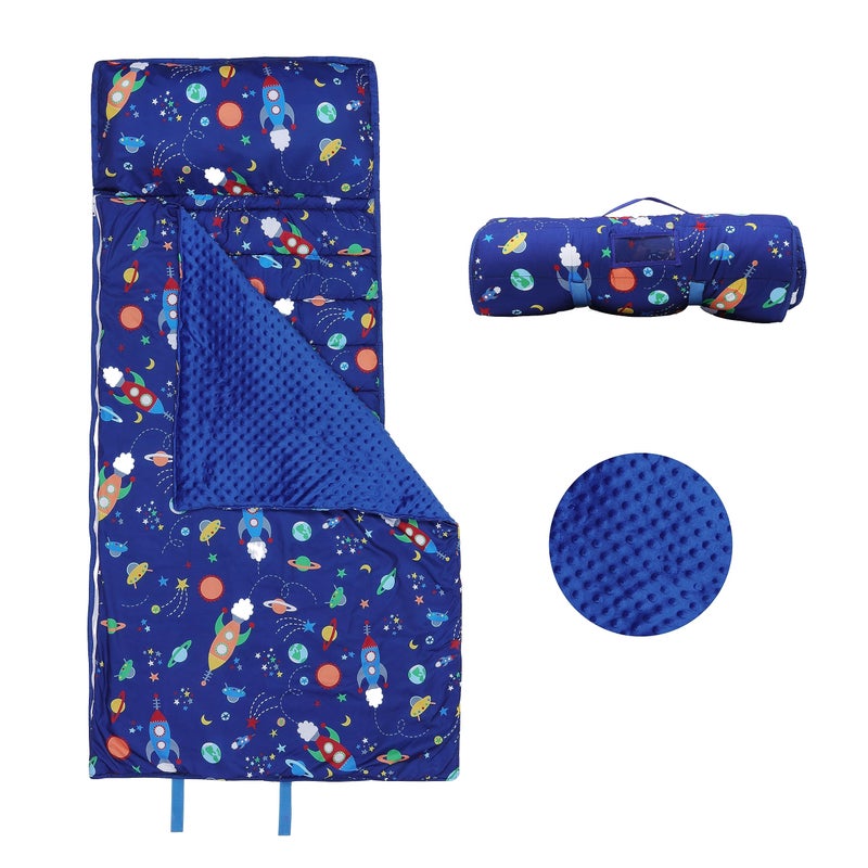 Decalsweet Sleeping Nap Mat with Removable BlanketExtra Thick Large 2 in 1 Slumber Bags for Boys GirlsNap Mat for Preschool Travel Camping - Image 2