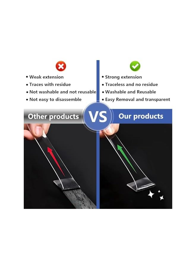 PROMASS - Alien Double Sided Tape, 10Ft x 0.6inch Strong Adhesive Mounting Tape, Double Sided Adhesive Traceless Tape for Paste Items, Household, Car Decor (Transparent) - Image 1