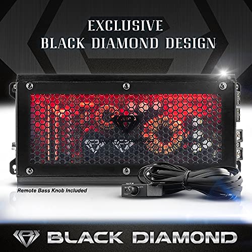 Black Diamond مضخم صوت سيارة بلاك دايموند ديا-K1 - قناة واحدة، مونوبلوك، فئة D، 1800 واط، زر بيس عن بُعد متضمن - Image 2