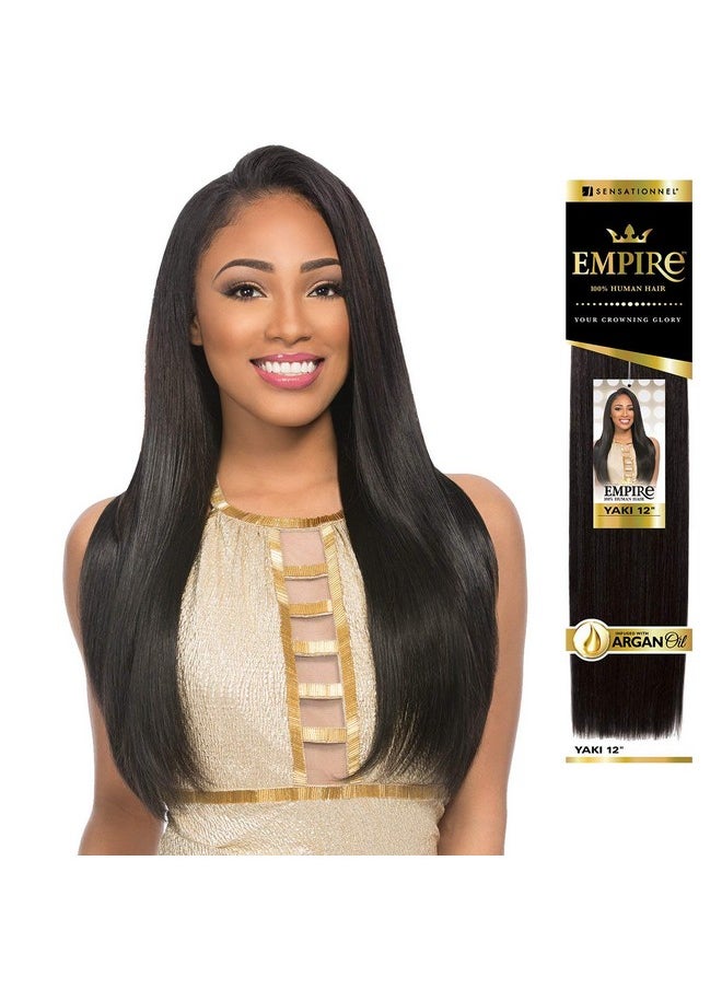 Sensationnel - Empire Yaki Weave Hair Virgin Human Hair Extensions Yaki Texture Hair For Weaving And Sew In Styles Straight Yaki 1 Pack (14 Inch M51) - Image 1