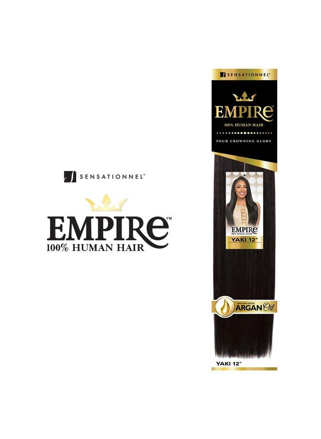 Sensationnel - Empire Yaki Weave Hair Virgin Human Hair Extensions Yaki Texture Hair For Weaving And Sew In Styles Straight Yaki 1 Pack (14 Inch M51) - Image 1