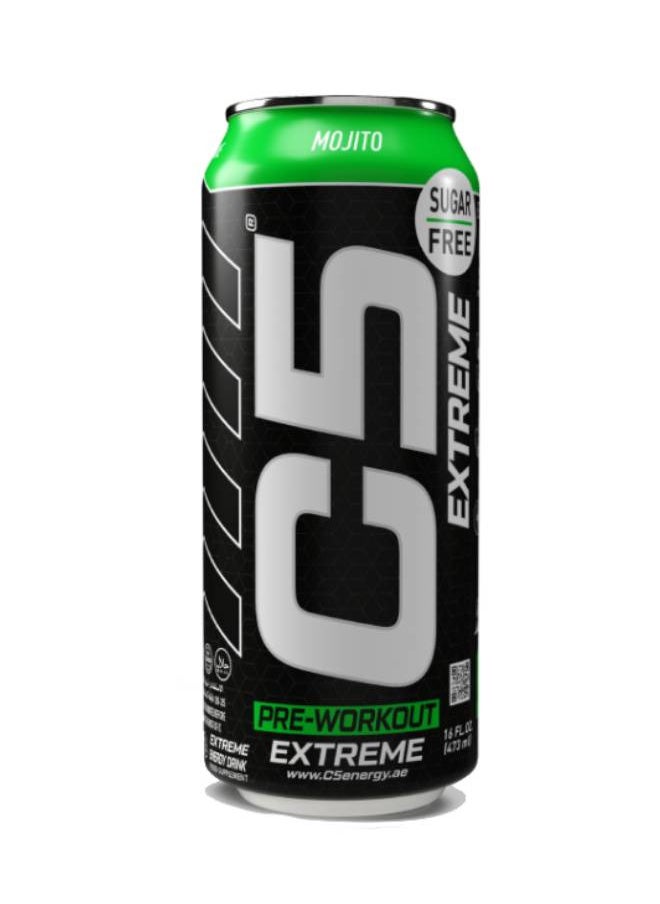 C5 - C5 Energy Drink Extreme Mojito -  Pre Workout , Sugar Free, Zero Calories, 200mg High Caffeine, Creatine - Beta Alanine - Citrulline Malate High-Performance Pre-Workout Booster Supplement Pack of 12 - Image 1