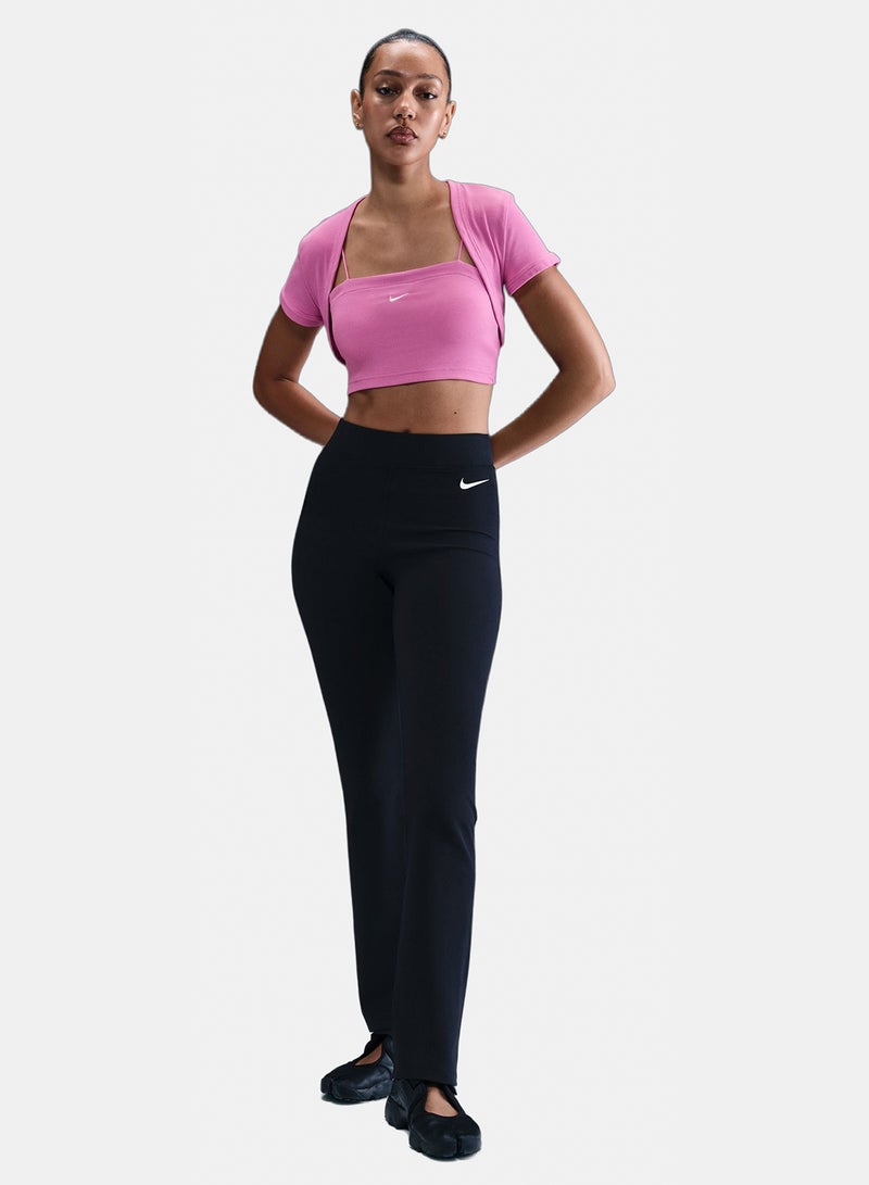 Nike Women’s Nike Sportswear Chill Knit Mock-Neck Ribbed 2-in-1 Cropped Top - Image 4