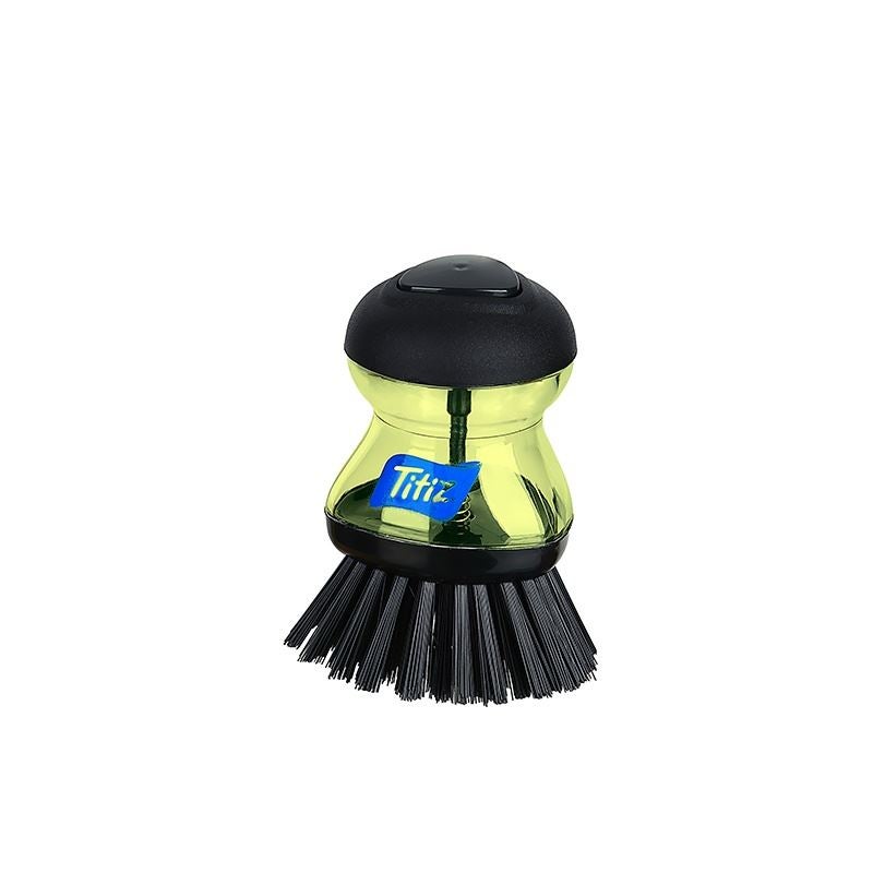TITIZ SOAP DISPENSING PALM DISH BRUSH BLACK - Image 1