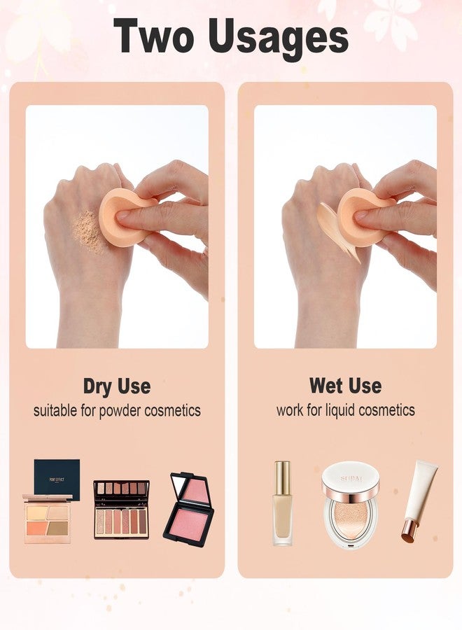 LLOUSSAK 12 Pcs Nude Round Make Up Sponges for Face Cosmetic Sponge Makeup Pads Powder Sponge Beauty Makeup Foundation Powders Blender for Liquid Foundation Cream Concealer, Wet and Dry Dual Use - Image 3