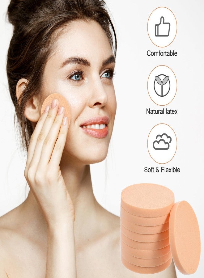 LLOUSSAK 12 Pcs Nude Round Make Up Sponges for Face Cosmetic Sponge Makeup Pads Powder Sponge Beauty Makeup Foundation Powders Blender for Liquid Foundation Cream Concealer, Wet and Dry Dual Use - Image 4