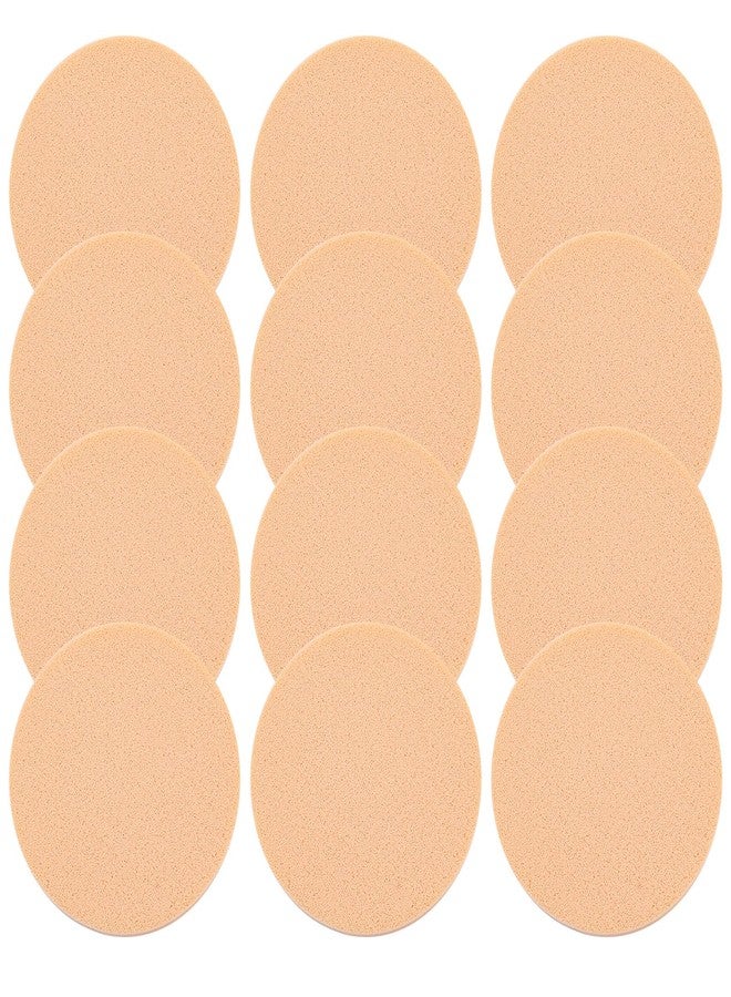 LLOUSSAK 12 Pcs Nude Round Make Up Sponges for Face Cosmetic Sponge Makeup Pads Powder Sponge Beauty Makeup Foundation Powders Blender for Liquid Foundation Cream Concealer, Wet and Dry Dual Use - Image 1