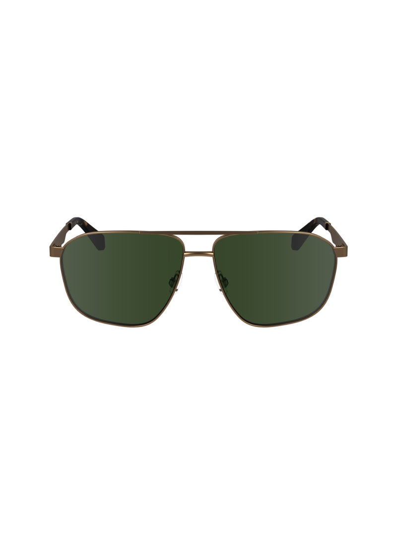 Calvin Klein Jeans FULL RIM METAL MODIFIED RECTANGLE CALVIN KLEIN JEANS SUN CKJ24202S  5913 (704) AMBER GOLD  - Image 1