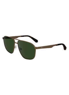 Calvin Klein Jeans FULL RIM METAL MODIFIED RECTANGLE CALVIN KLEIN JEANS SUN CKJ24202S  5913 (704) AMBER GOLD  - Image 2