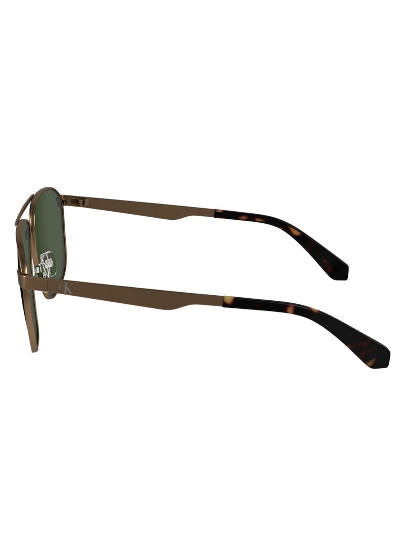 Calvin Klein Jeans FULL RIM METAL MODIFIED RECTANGLE CALVIN KLEIN JEANS SUN CKJ24202S  5913 (704) AMBER GOLD  - Image 4