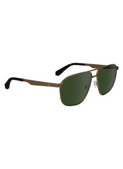 Calvin Klein Jeans FULL RIM METAL MODIFIED RECTANGLE CALVIN KLEIN JEANS SUN CKJ24202S  5913 (704) AMBER GOLD  - Image 3