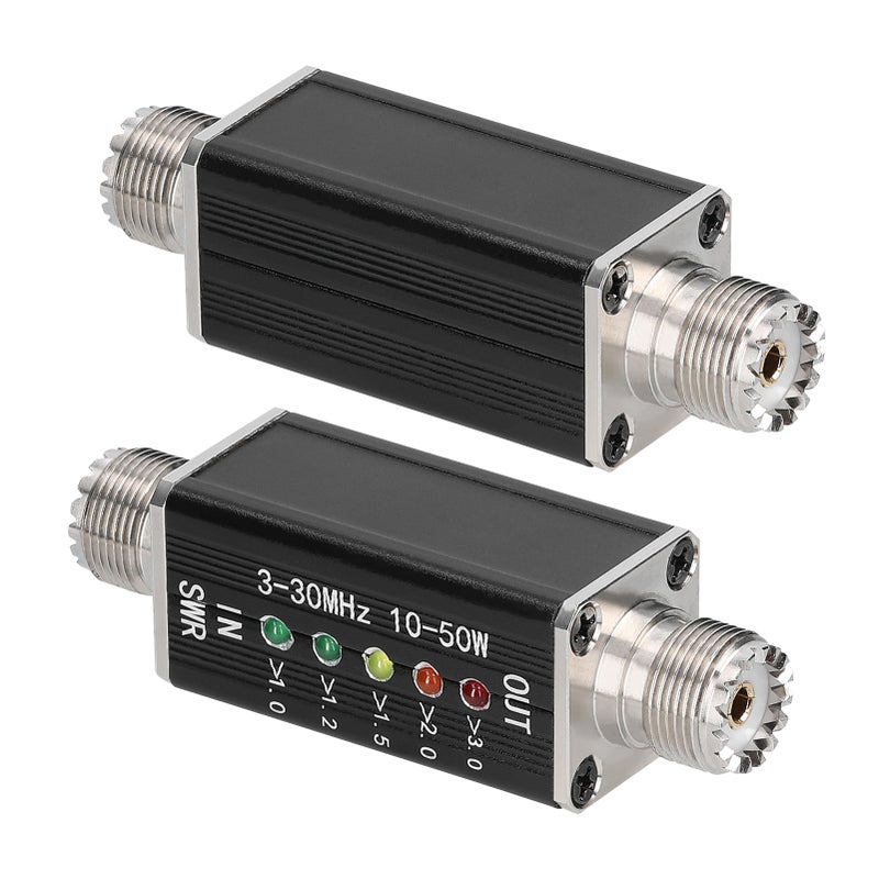 LED SWR Meter 3-30MHz Frequency Shortwave Standing Waves Indicator with 5 LEDs M Female Interface - Image 3