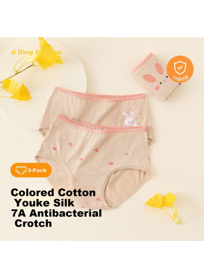 Dingguagua Natural Colored Cotton Girls' Underwear Yokesi Triangle Shorts For Older Children Teenagers High School Students Model B Size 120