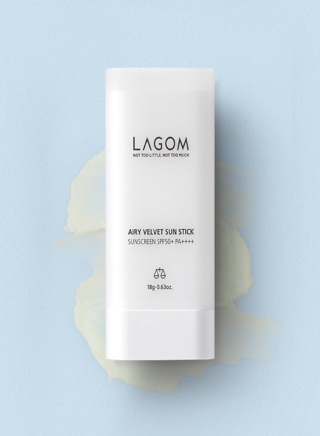 LAGOM Airy Velvet Sun Stick SPF50+ PA++++ Sunscreen, Makeup Base, 0.6 oz (18 g) - Image 2