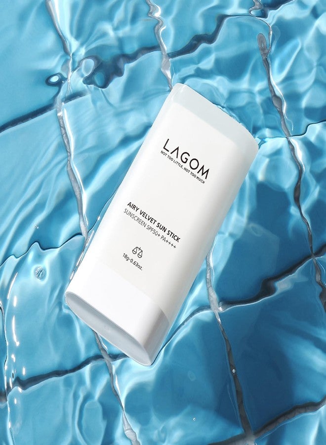 LAGOM Airy Velvet Sun Stick SPF50+ PA++++ Sunscreen, Makeup Base, 0.6 oz (18 g) - Image 3