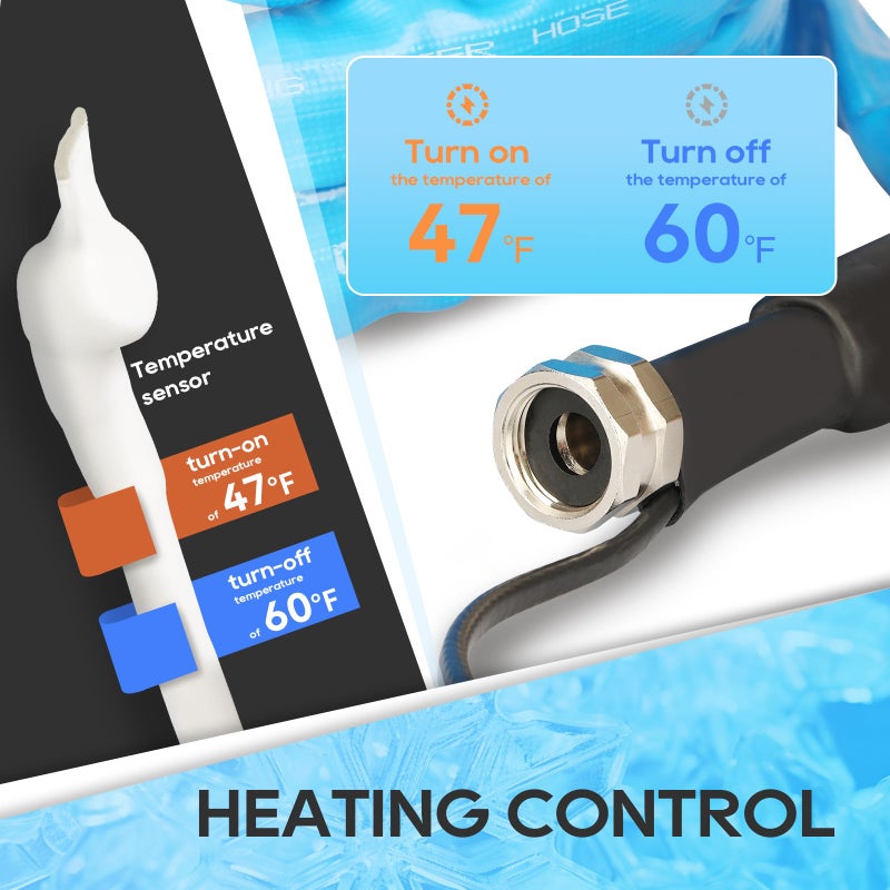 RVGUARD Heated Water Hose 25FT for RV, -20 â„‰ Freeze Protection Heated Water Hose with Energy-Saving Thermostat, Lead and BPA Free for RV/Home/Garden - Image 3