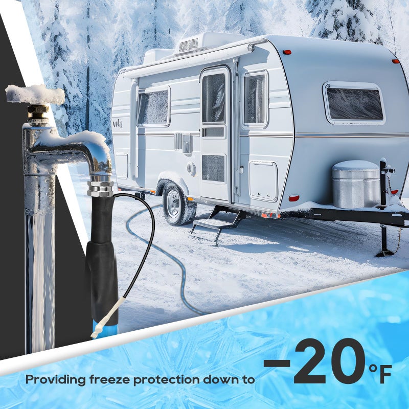 RVGUARD Heated Water Hose 25FT for RV, -20 â„‰ Freeze Protection Heated Water Hose with Energy-Saving Thermostat, Lead and BPA Free for RV/Home/Garden - Image 2