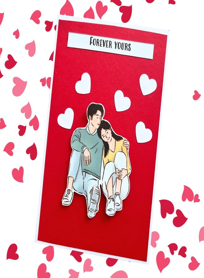 Crafted Forever K-drama greeting card with envelope for Birthday/Anniversary, 4x6 size, 300 gsm, Blank inside - Image 1