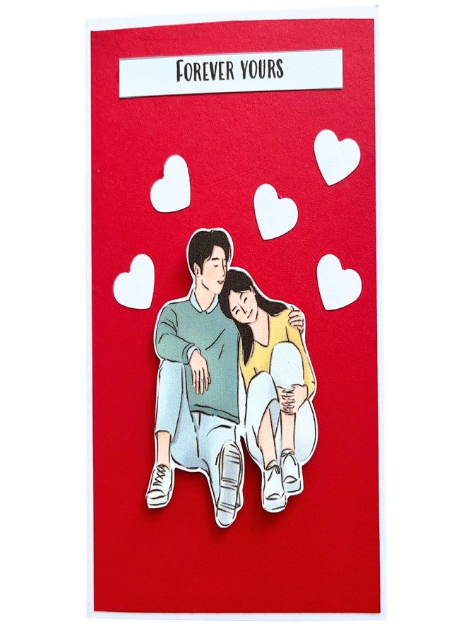 Crafted Forever K-drama greeting card with envelope for Birthday/Anniversary, 4x6 size, 300 gsm, Blank inside - Image 3