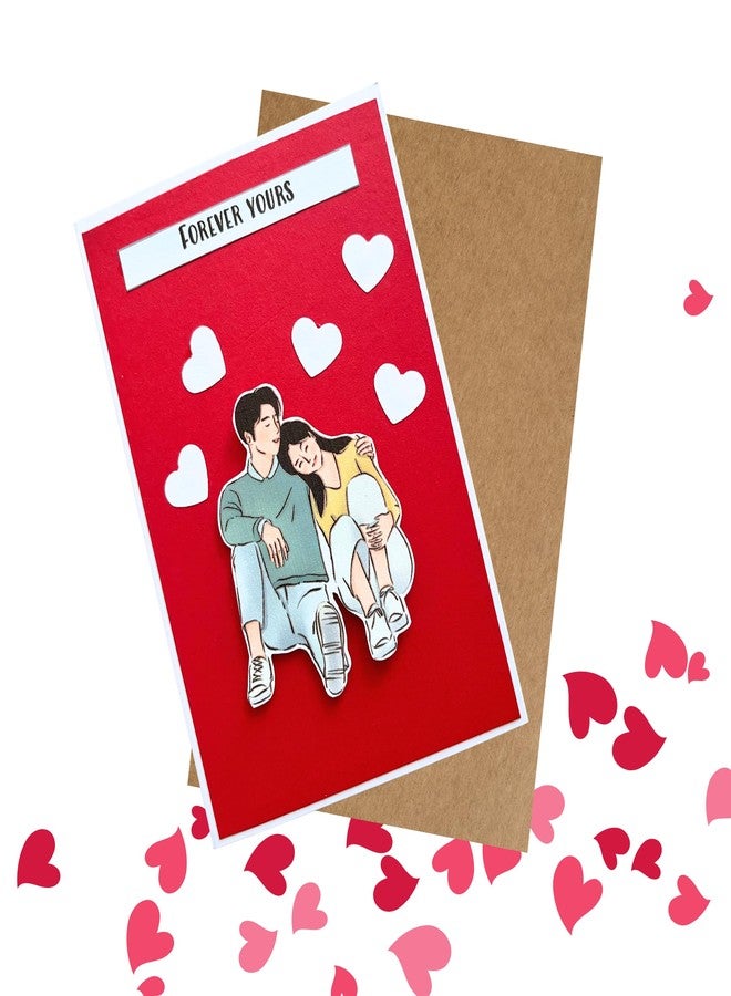 Crafted Forever K-drama greeting card with envelope for Birthday/Anniversary, 4x6 size, 300 gsm, Blank inside - Image 2