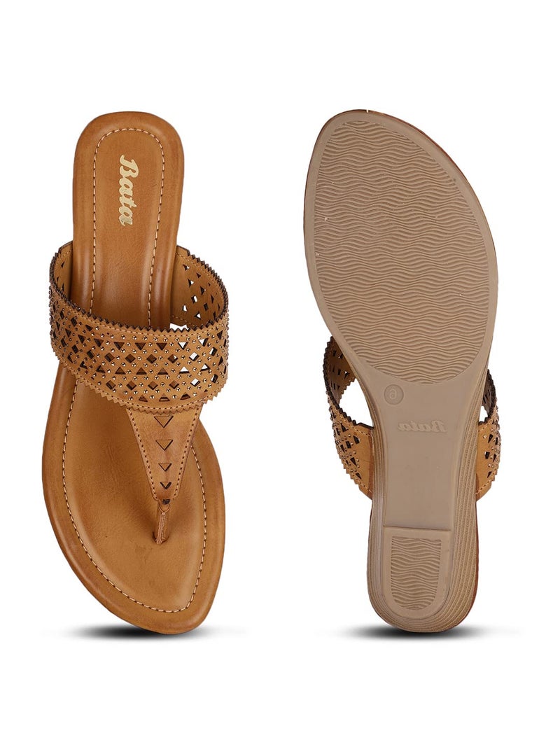 Bata Women's Slip-on Sandal - COPPER (8 UK) (5718332) - Image 4