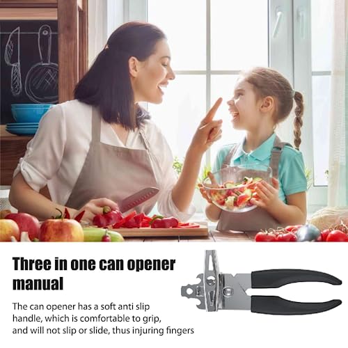 Dayish/Heavy Duty Stainless Steel 3 in 1 Can Opener/Cutter Tool, Bottle Opener Machine/Tin Cutter Opener - (19 x 5 x 5 cm) - Image 2