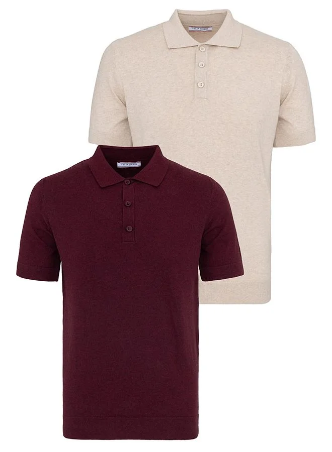 FELIX HARDY Men's 100% Cotton Polo Shirt Short Sleeve Pack of 2
