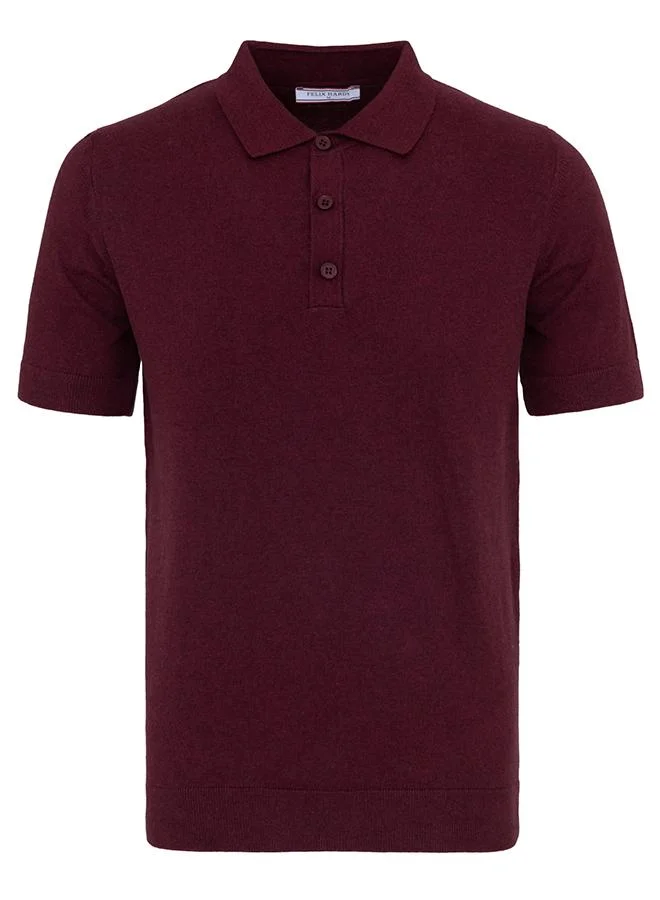 FELIX HARDY Beige-Bordeaux Men's 100% Cotton Polo Shirt Short Sleeve Pack of 2 for Men | Best Price UAE